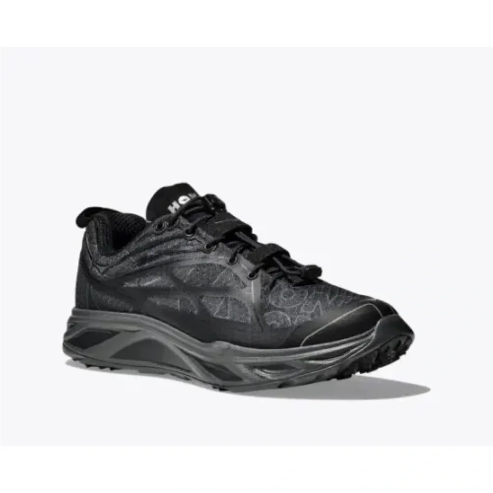 Hoka OneOne Huaka Origins Triple Black Sneaker Mens 12 - Picture 2 of 10